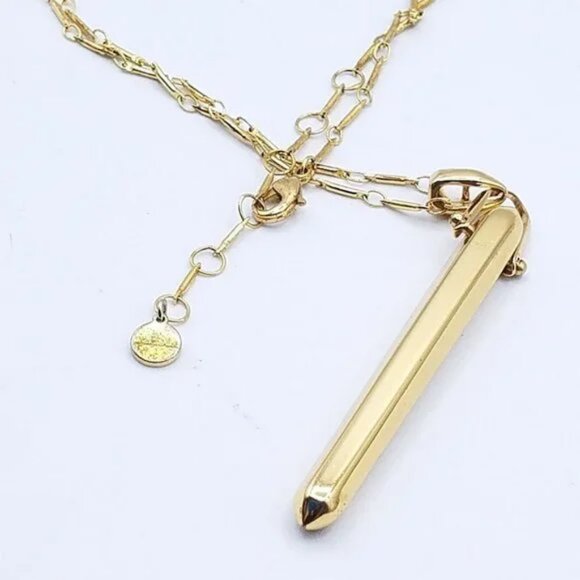 Stella & Dot Gold Tone Rebel Pendant Necklace - Picture 1 of 3